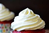 Crimson Velvet Cupcakes with Swirled Cream Cheese Icing