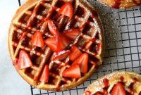 Golden Belgian Waffles From Scratch