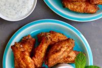 Moroccan Spiced Chicken Wings with Creamy Yogurt Dip