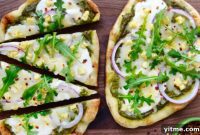Avocado Pesto Grilled Flatbread Pizza