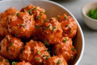 Buffalo Chicken Meatballs with a Kick