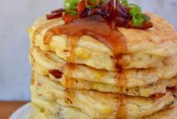 Sweet Corn Fritters with Crispy Bacon