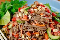 Creamy Peanut Soba Noodle Salad