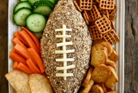 Bacon Cheddar Ranch Football Cheese Ball