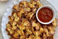 Crispy Parmesan Pasta Chips (Air Fryer or Oven)
