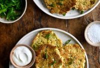 Baked or Air Fried Corn and Zucchini Fritters