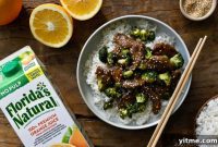 Zesty Orange Beef with Broccoli Florets