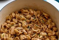 French Onion Chicken Pasta Bake