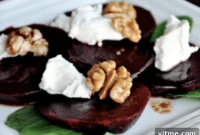 Beet, Goat Cheese, and Candied Walnut Delight