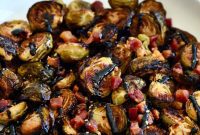 Caramelized Brussels Sprouts with Pancetta and Balsamic Drizzle