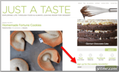 Just a Taste Newsletter Subscription Just a Taste Newsletter Subscription