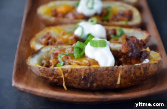 Chorizo and Cheddar Potato Skins
