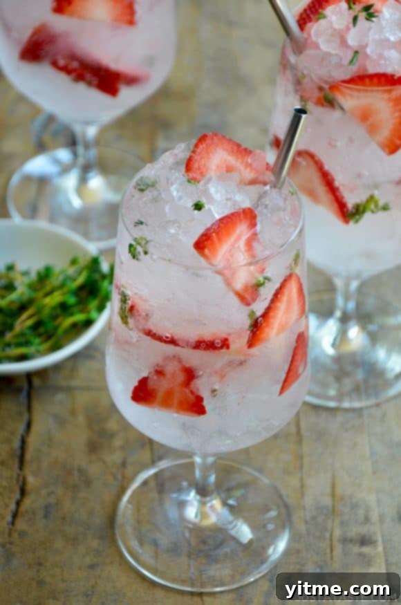 Sparkling Strawberry Cocktail
