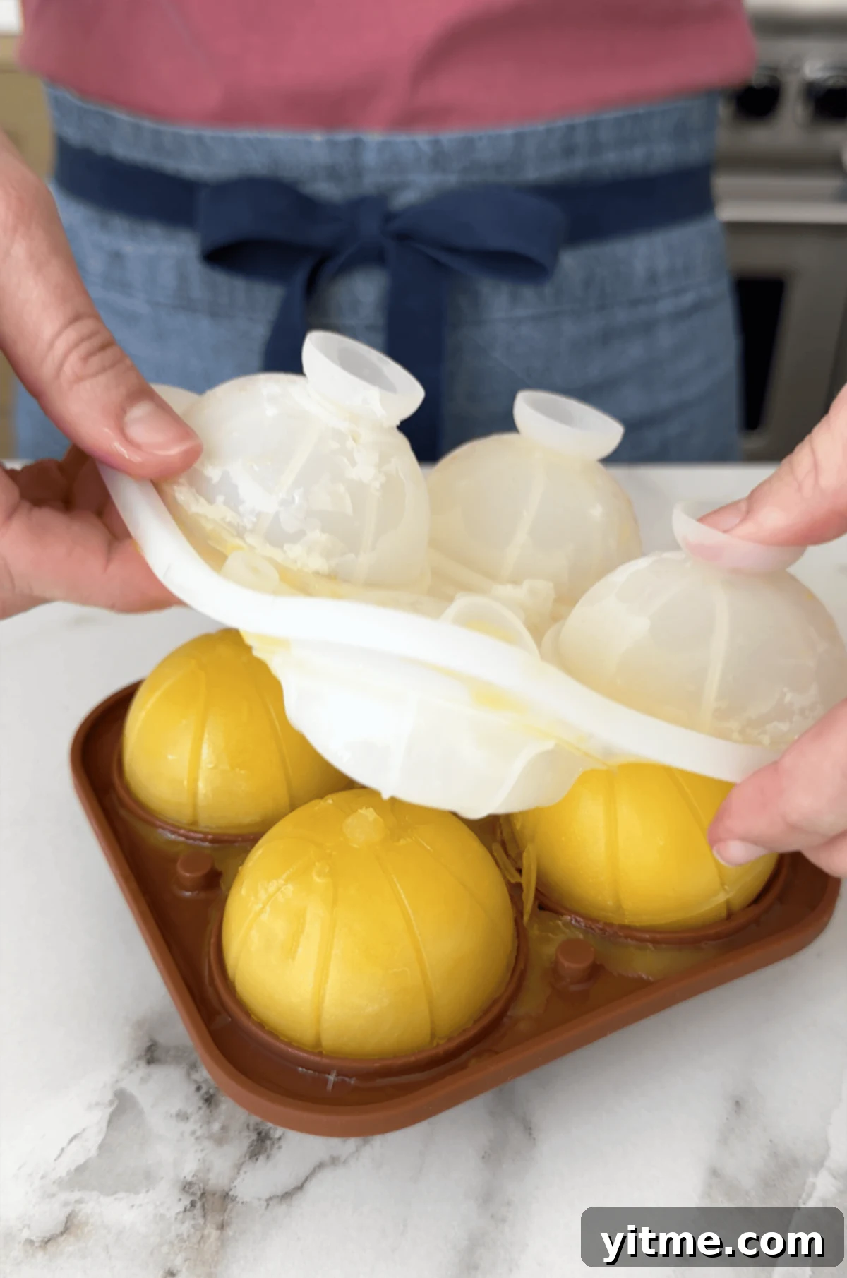 Orange juice ice cubes