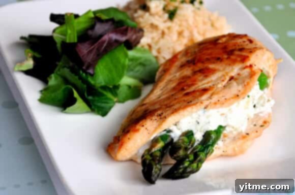 Asparagus and Goat Cheese Stuffed Chicken Recipe