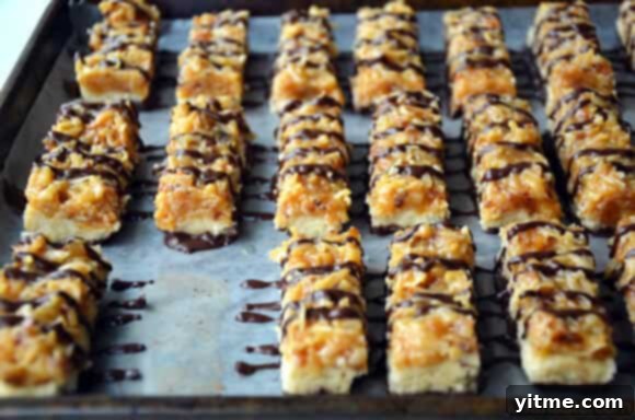 Homemade Samoas Girl Scout Cookie Bars