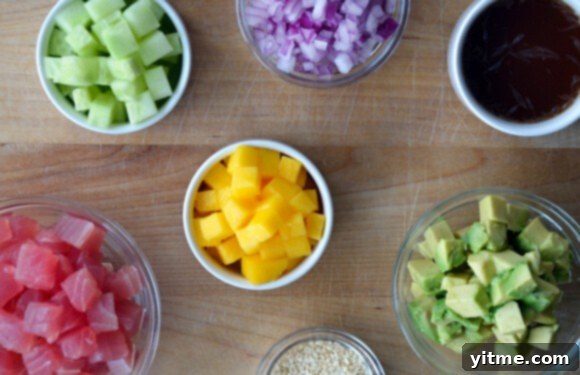 Ahi Tuna Stacks with Ginger-Soy Dressing Ahi Tuna Stacks with Ginger-Soy Dressing