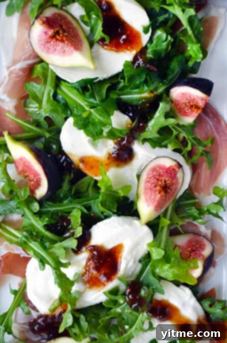 Fig, Prosciutto and Burrata Cheese Salad