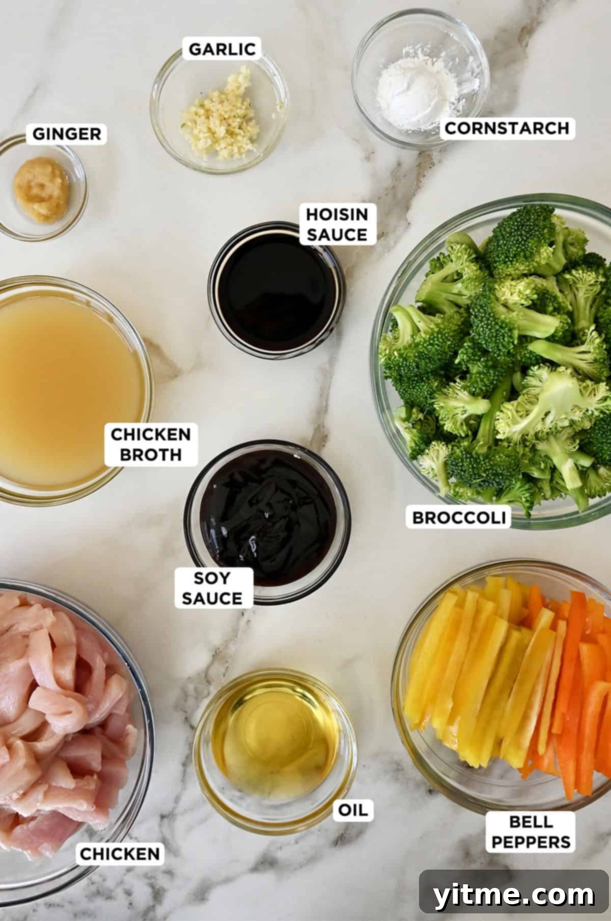 Chicken stir-fry ingredients