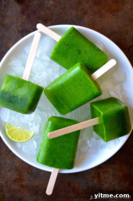 Refreshing Green Juice Pops 2 Green Juice Popsicles Recipe - Healthy, Easy, Blender-Made