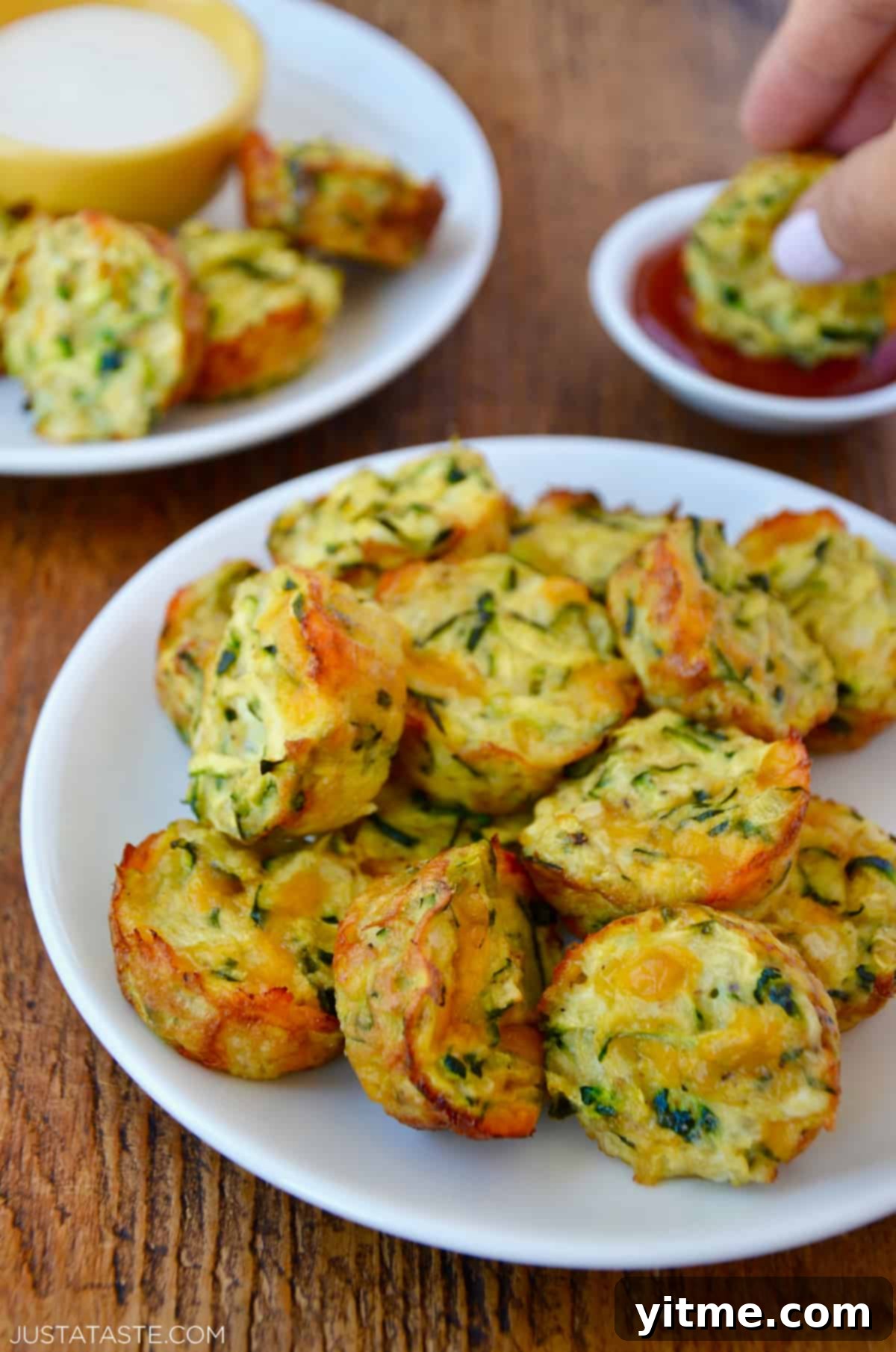 Cheesy Baked Zucchini Tots