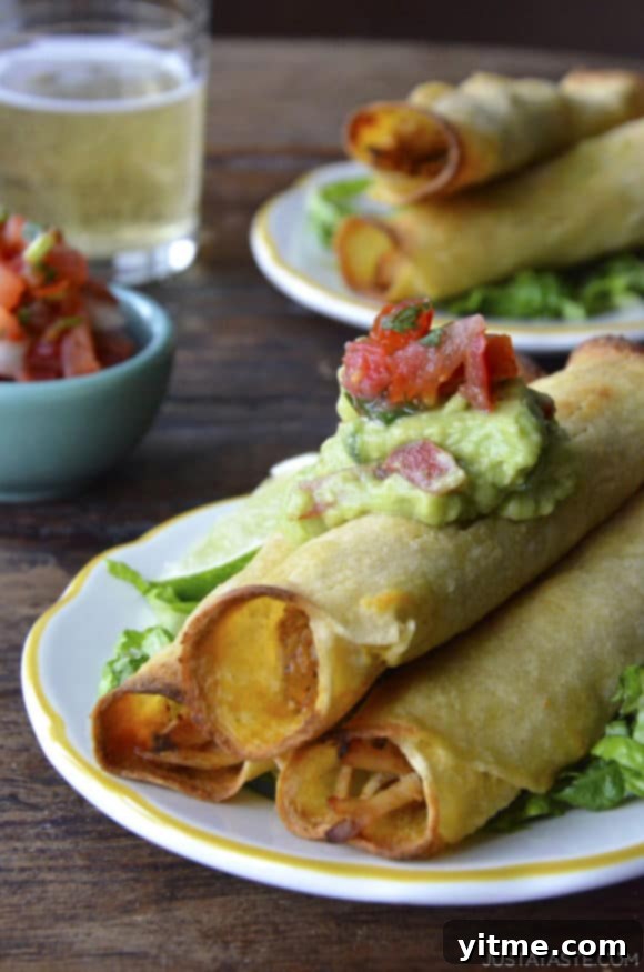 Baked Chicken and Cheese Taquitos