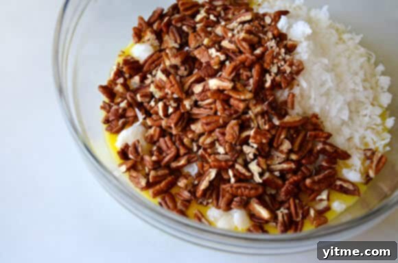 Delicious German Chocolate Brownie Bites ready to be served