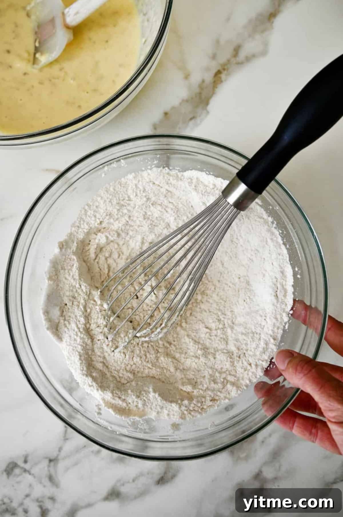 Peanut Butter Banana Bliss Bread 5 Dry ingredients whisked together