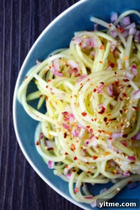 Chilled Sweet and Sour Cucumber Noodles
