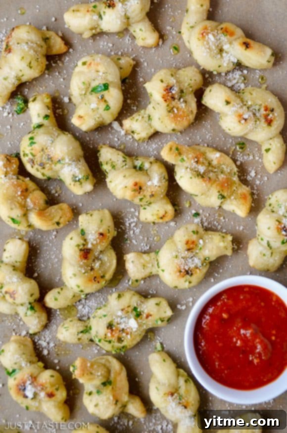 Homemade garlic knots