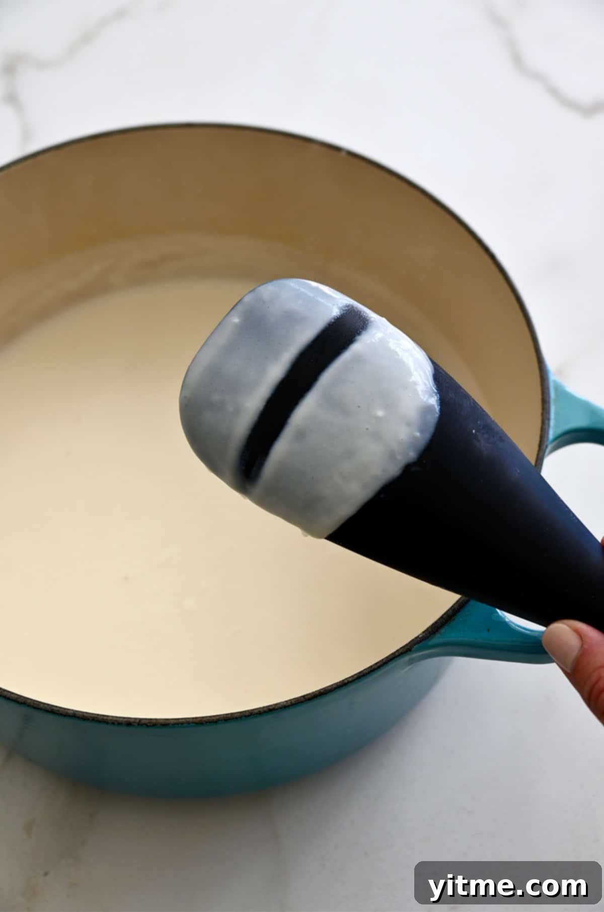 A sauce that's thick enough to coat the back of a spoon