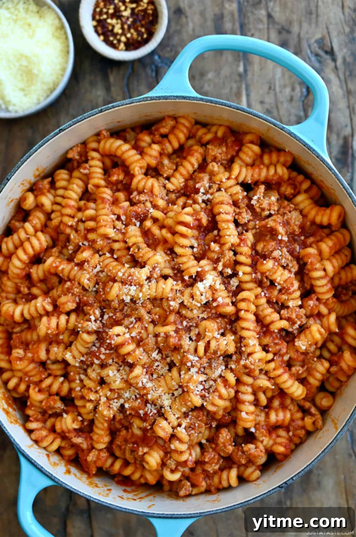 One Pot Pasta with Italian Sausage.