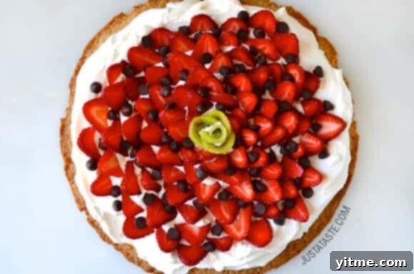 Strawberry Shortbread Cake 7 Strawberry Shortbread Cookie Cake recipe on justataste.com