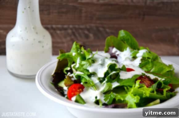 Creamy Dreamy Homemade Ranch 5 Homemade Buttermilk Ranch Dressing Recipe on justataste.com