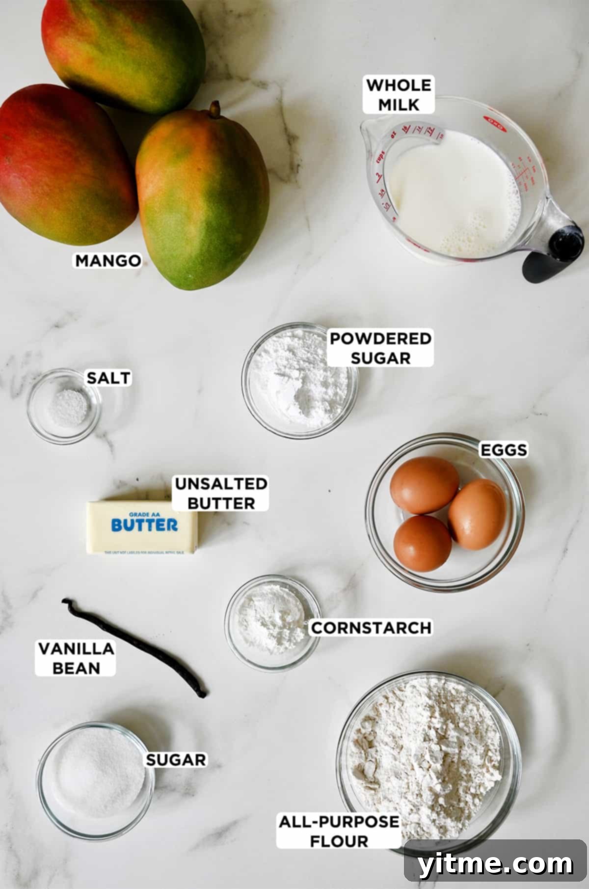 Ingredients for Mango Tart