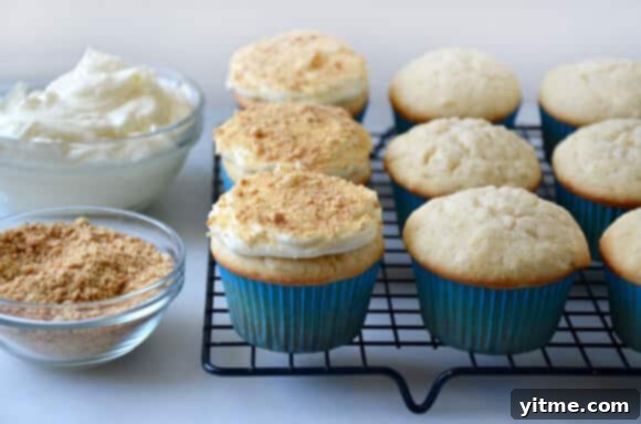 Coconut Cupcakes with Cream Cheese Frosting Recipe on justataste.com