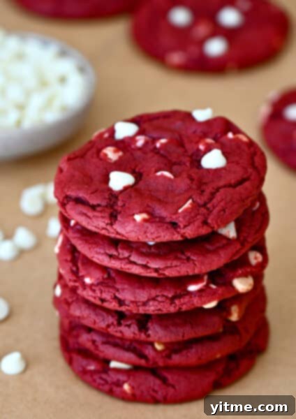 Red Velvet Chocolate Chip Cake Mix Cookies.