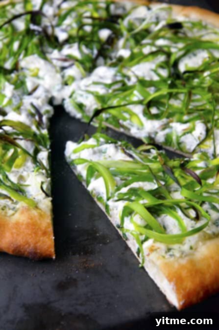 Shaved Asparagus and Ricotta Pizza