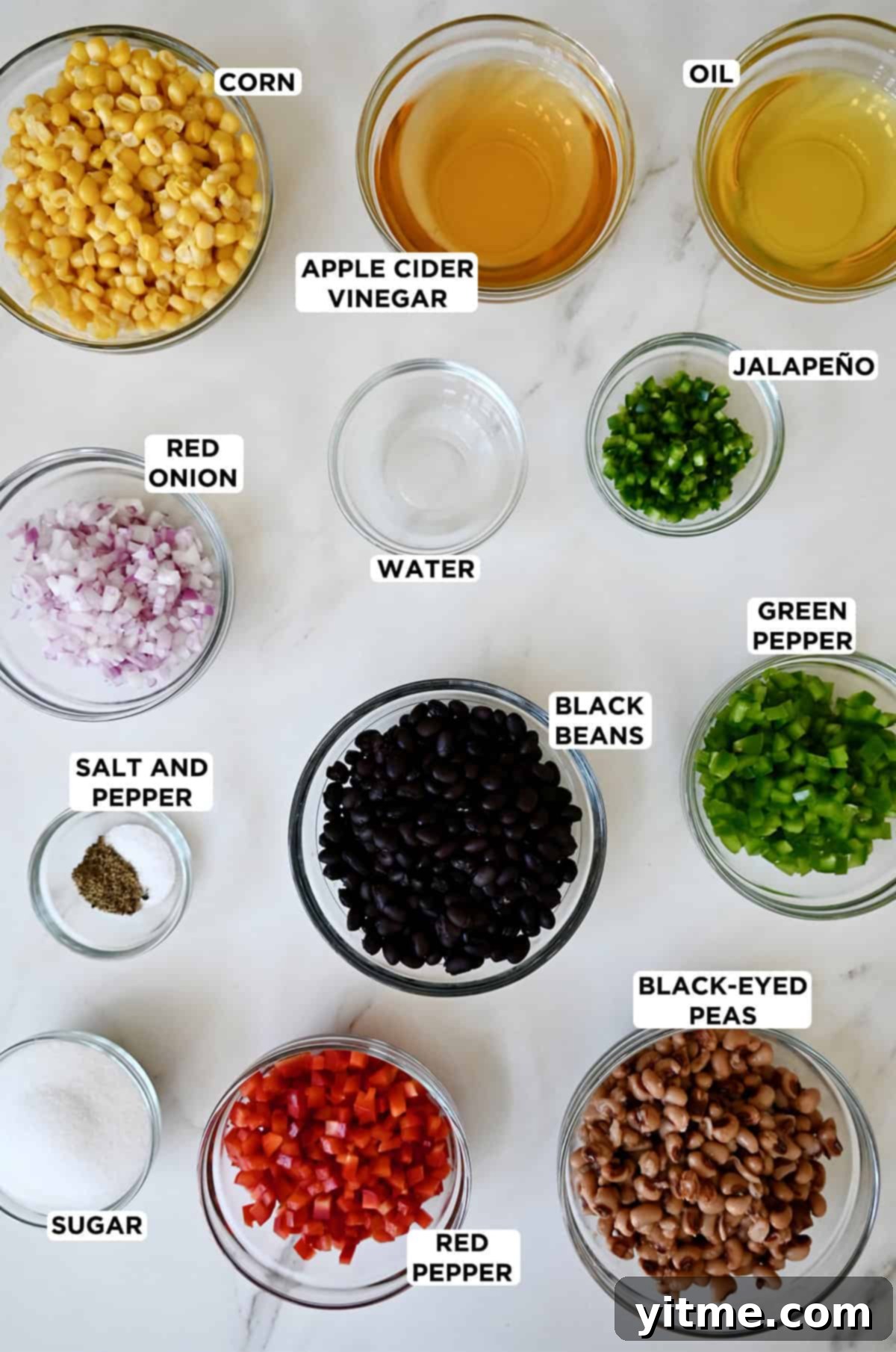 Ingredients for Cowboy Caviar