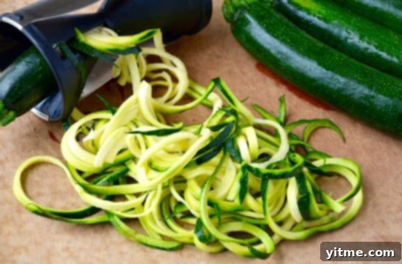 Pesto Zucchini Noodles with Shrimp