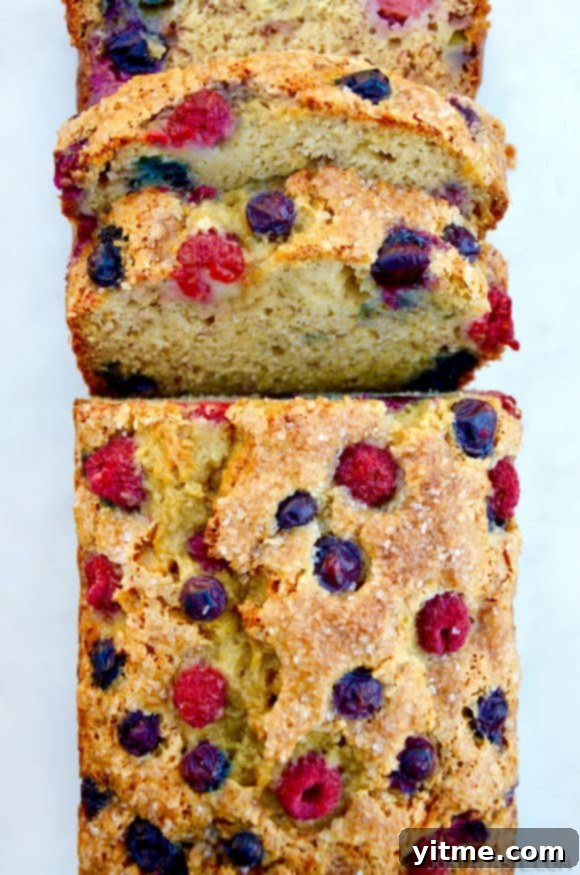 Mixed Berry Banana Bread Recipe