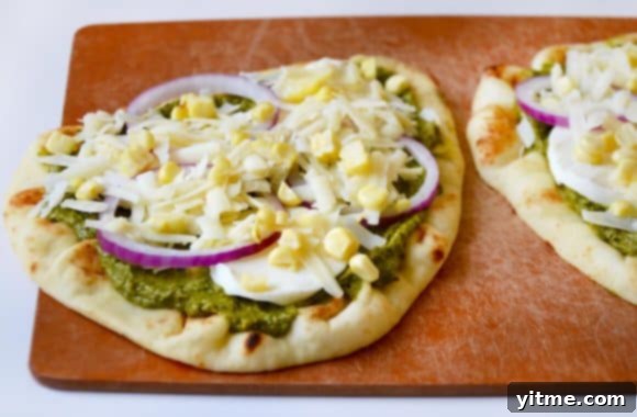 Avocado Pesto Grilled Flatbread Pizza 5 Grilled Flatbread Pizzas with Avocado Pesto Photo