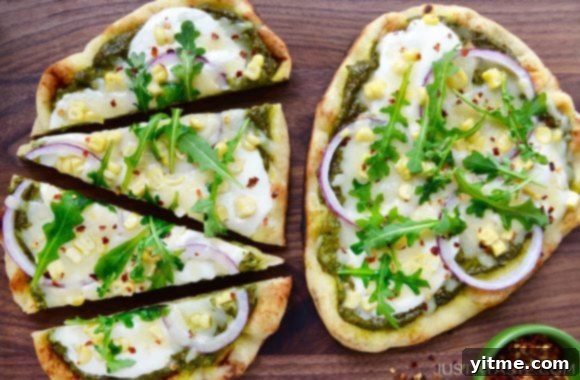 Avocado Pesto Grilled Flatbread Pizza 6 Grilled Flatbread Pizzas with Avocado Pesto Photo