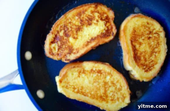 Close-up of Easy French Toast with Caramelized Bananas