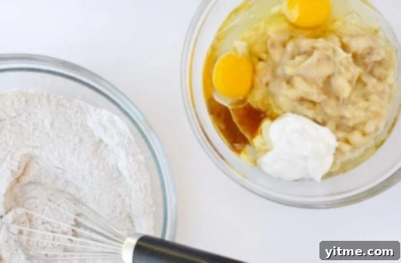 Slice of Moist Banana Bread with Sour Cream