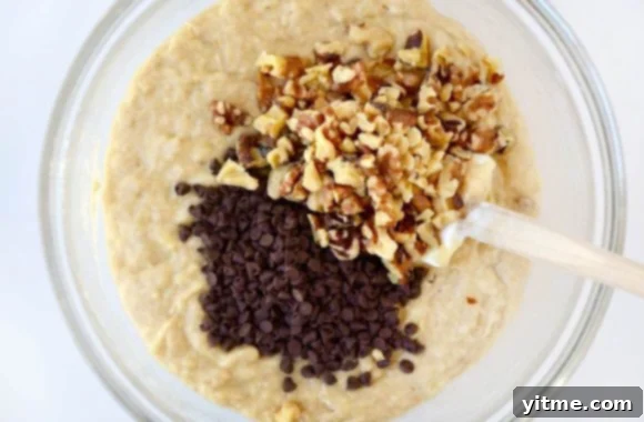 Close-up of Moist Banana Bread with Mix-ins