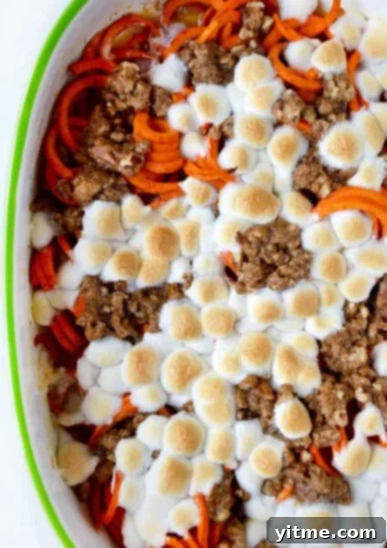 Spiralized sweet potato casserole.