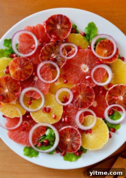 Citrus salad with honey dressing.