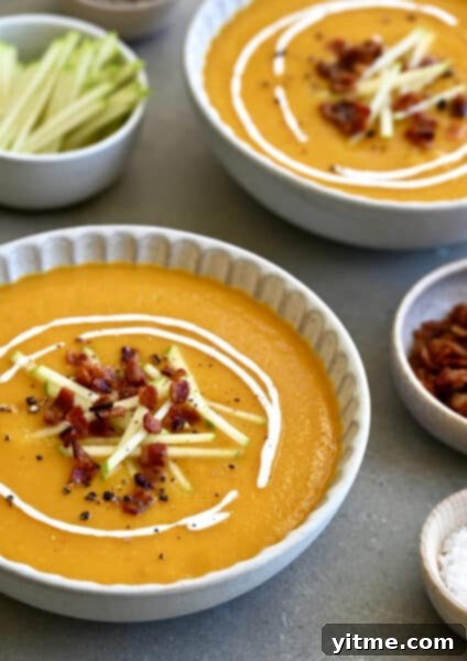 Butternut squash apple soup.
