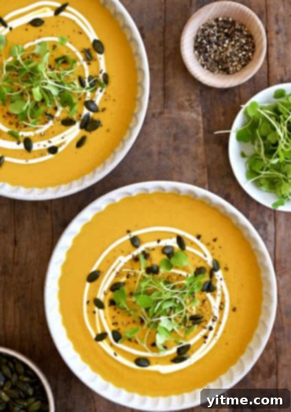 Thai coconut pumpkin soup.